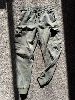 Women's Olive Green Cargo Jogger Pants Size Small Streetwear Society